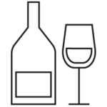 Icona di Bottiglia e Bicchiere